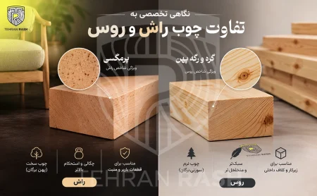 نمایش تفاوت چوب راش و روس که در چه نکاتی متفاوت هستند